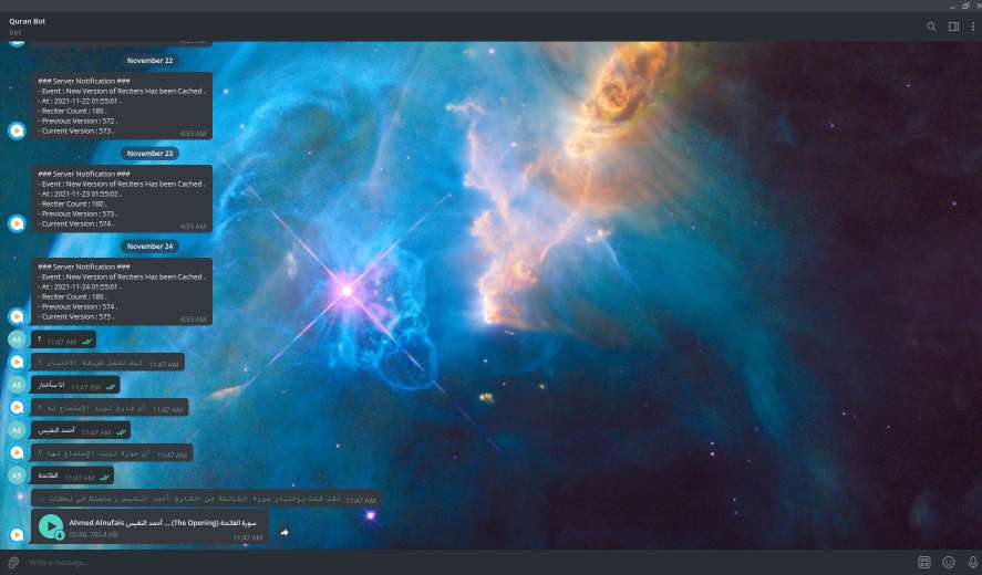 snapshot of the project